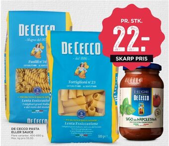 MENY De cecco pasta tilbud
