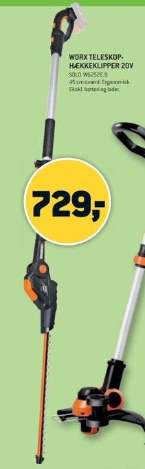 XL-BYG Worx professional hækkeklipper tilbud