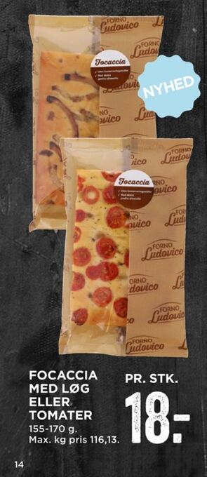 MENY Forno ludovico foccacia med løg tilbud