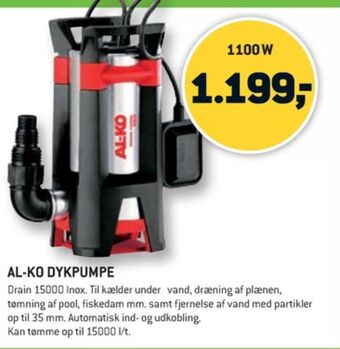 XL-BYG Al-ko dykpumpe tilbud