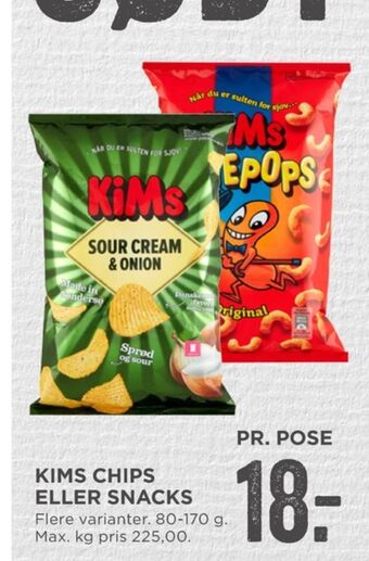 MENY Kims chips tilbud