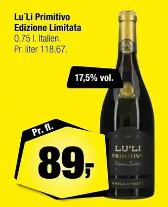 Calle Lu'Li Primitivo Edizione Limitata tilbud