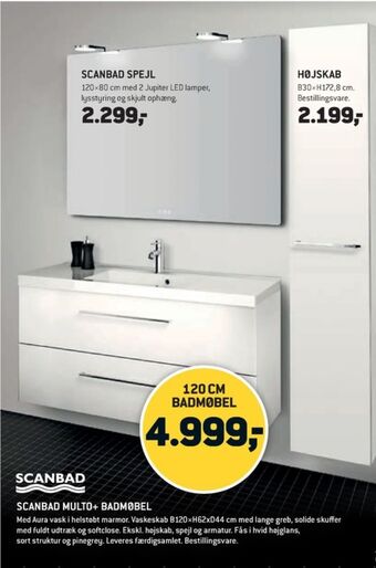XL-BYG Scanbad spejl tilbud