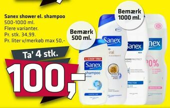 Fleggaard Sanex shower el. shampoo tilbud