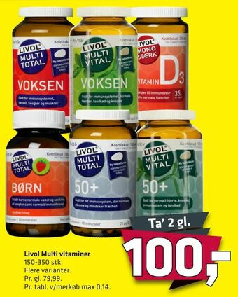 Fleggaard Livol Multi vitaminer tilbud