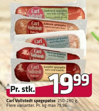 Fleggaard Carl Vollstedt spegepølse tilbud
