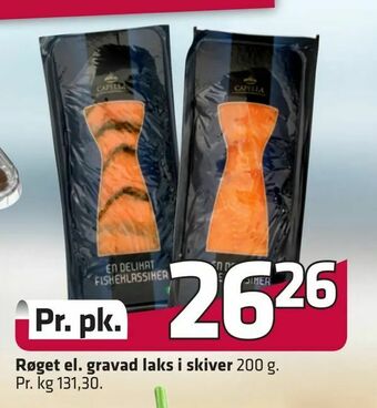 Fleggaard Røget el. gravad laks i skiver tilbud