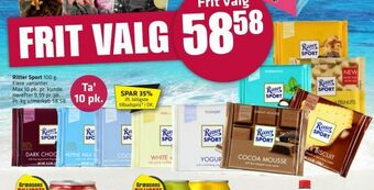 Fleggaard Ritter Sport tilbud