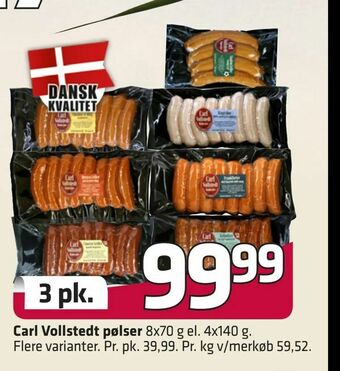 Fleggaard Carl Vollstedt pølser tilbud