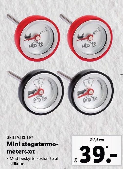 Grillmeister mini stegetermometersæt tilbud hos Lidl
