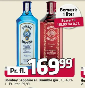 Fleggaard Bombay Sapphire el. Bramble gin tilbud