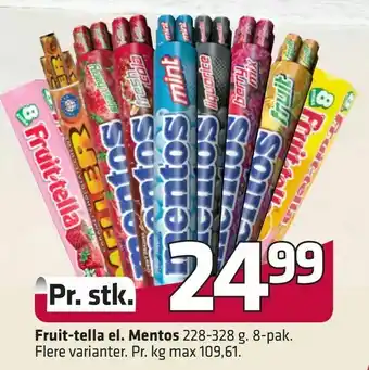 Fruit-tella el. Mentos