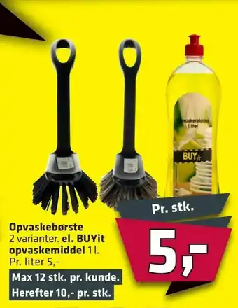 Fleggaard Opvaskebørste el. BUYit opvaskemiddel tilbud