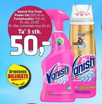 Fleggaard Vanish Pre-Treat, Power Gel, Forbehandler tilbud