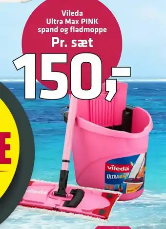 Vileda Ultra Max PINK spand og fladmoppe
