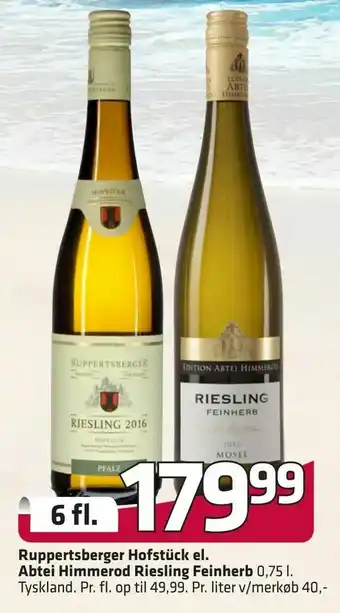Ruppertsberger Hofstück el. Abtei Himmerod Riesling Feinherb