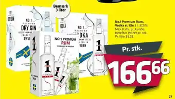 Fleggaard No.1 Premium Rum, Vodka el. Gin tilbud