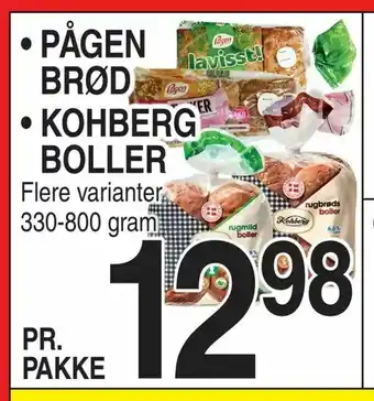 ABC Lavpris pågen brød • kohberg boller tilbud