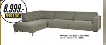 My Home Marley 3 pers sofa m. open end tilbud