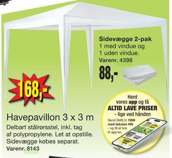 Harald Nyborg Havepavillon 3 x 3 m tilbud