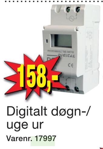 Harald Nyborg Digitalt døgn-/ uge ur tilbud