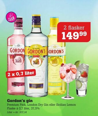 Poetzsch Padborg Gordon's gin tilbud