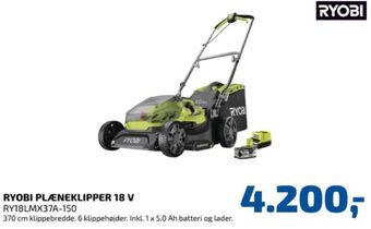 Davidsen Ryobi plæneklipper tilbud