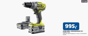 Davidsen Ryobi bore- og skruemaskine tilbud