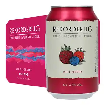 Netpris Rekorderlig cider wildberries 4,5% 24 x 330ml tilbud