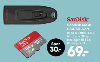 Bilka Sandisk memorycard tilbud