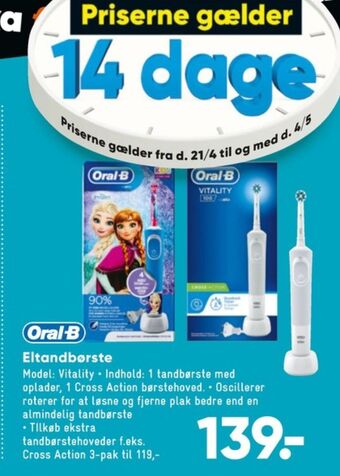 Bilka Braun oral-b eltandbørste tilbud