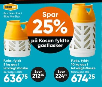 Bilka Kosan gasflaske tilbud