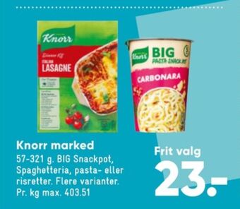 Bilka Knorr pastaretter tilbud