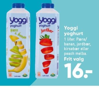 Yoggi yoghurt pære & banan