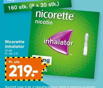 Bilka Nicorette nikotininhalator tilbud