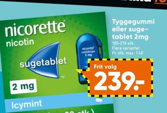 Nicorette sugetabletter