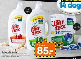 Bilka Biotex vaskemiddel-flydende tilbud