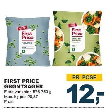 Let-Køb First price grøntsager tilbud