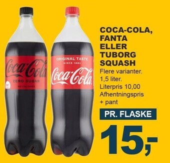 Let-Køb Coca-cola, fanta eller tuborg squash tilbud