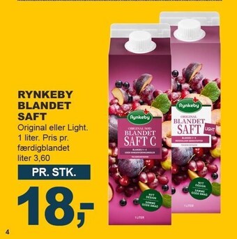 Let-Køb Rynkeby blandet saft tilbud