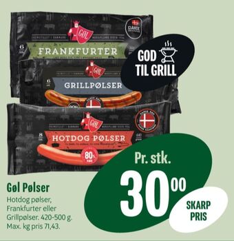Min Købmand Gøl hotdogpølser tilbud