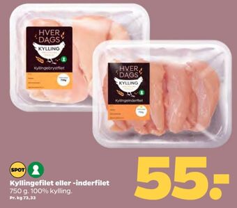 Netto Hverdags kyllingebrystfilet tilbud