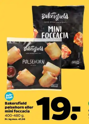 Netto Bakersfield pølsehorn tilbud