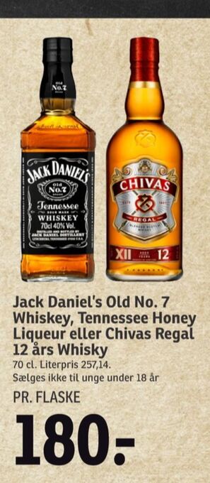 SPAR Old no. 7 whisky tilbud