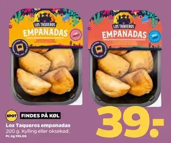 Netto Los taqueros empanadas kylling tilbud