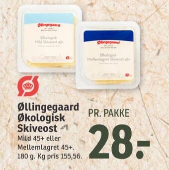 SPAR Øllingegaard skiveost mellemlagret 45+ tilbud
