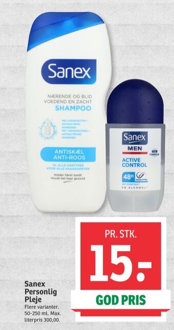 SPAR Sanex shampoo tilbud