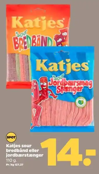 Netto Sour jordbær stænger slikstænger tilbud