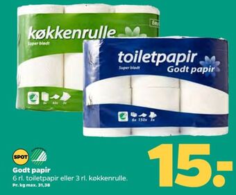 Netto Godt papir køkkenrulle tilbud