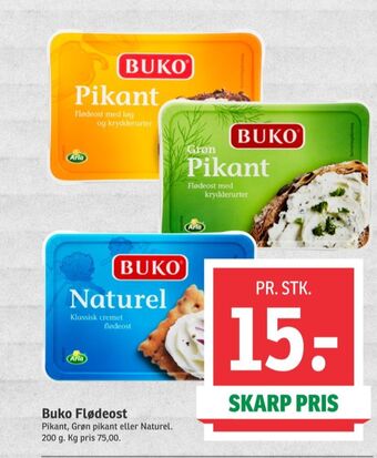 SPAR Buko flødeost pikant tilbud